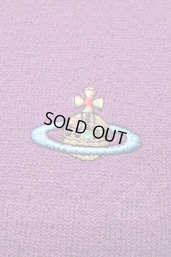 画像3: ヴィヴィアンウエストウッド 中古 / カラーオーブ刺繍ノースリーブニット M パープル  S-26-03-08-001-to-HR-ZS (3)