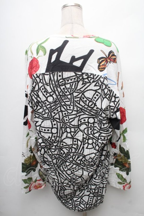 画像2: ヴィヴィアンウエストウッド 中古 / MYSTICAL & TANGLED ORB SQUIGGLE シャツ  白  S-26-03-08-011-bl-AS-ZS (2)