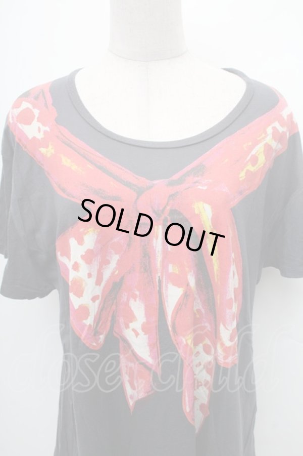画像3: ヴィヴィアンウエストウッド 中古 / AラインワイドリボンTシャツ 2 グレー  S-26-03-08-012-op-HR-ZS (3)
