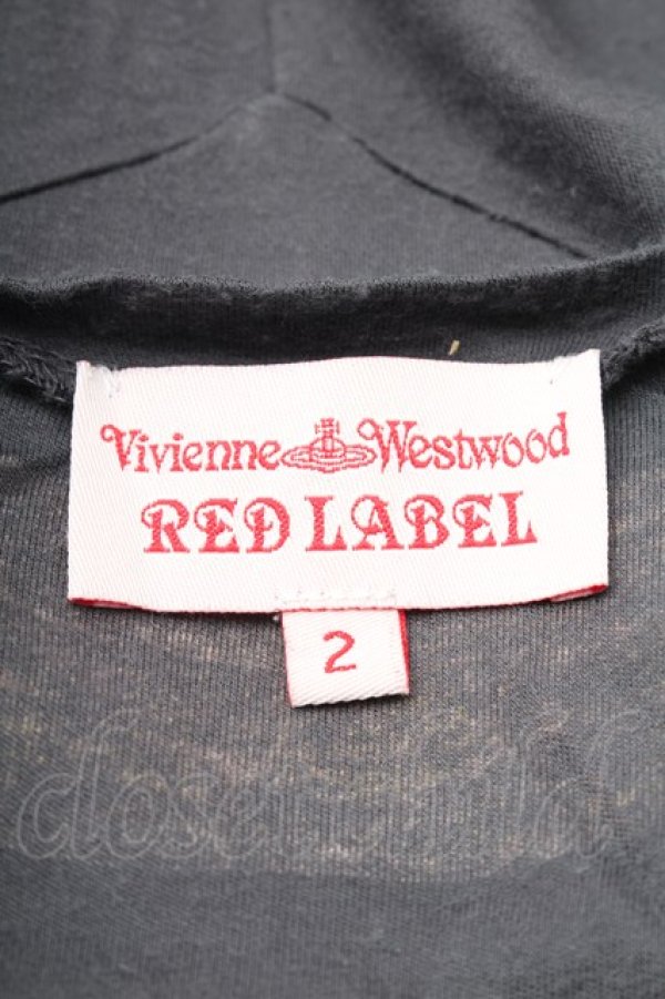 画像4: ヴィヴィアンウエストウッド 中古 / AラインワイドリボンTシャツ 2 グレー  S-26-03-08-012-op-HR-ZS (4)