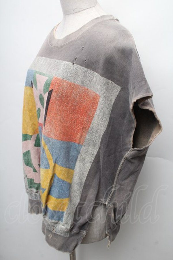 画像3: ヴィヴィアンウエストウッド 中古 / オーガニックドライ天竺サンシャインオーブ　スプレーダイノースリーブトップ  グレー  S-26-03-08-013-to-AS-ZS (3)