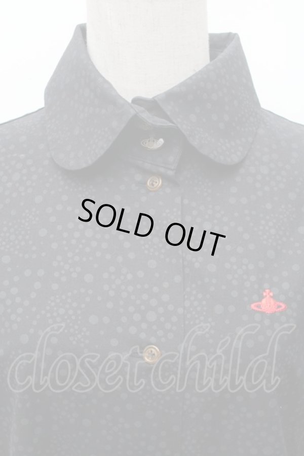 画像3: ヴィヴィアンウエストウッド 中古 / CHOICE 単色オーブ刺繍総柄シャツワンピース 3 黒  S-26-03-08-016-op-HR-ZS (3)