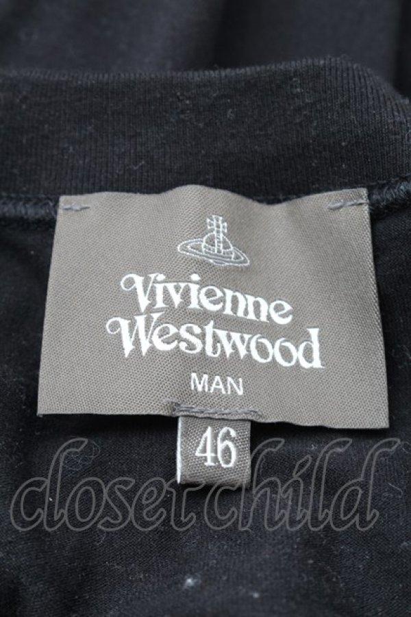 画像4: ヴィヴィアンウエストウッド MAN 中古 / GAIA with LINE ORBリラックスTシャツ（ガイアウィズラインオーブ） 46 黒  S-26-03-08-018-ts-AS-ZS (4)