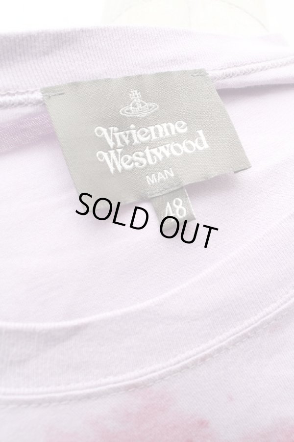 画像5: ヴィヴィアンウエストウッド MAN 中古 / KITTY WITH WINE STAINS ビッグロングTシャツ 48 ラベンダー  S-26-03-15-026-ts-AS-ZS (5)