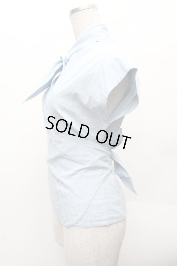 画像4: ヴィヴィアンウエストウッド 中古 / ノースリーブブラウス  II サックス  S-26-03-15-030-to-AS-ZS (4)