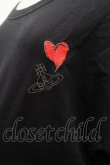 画像3: ヴィヴィアンウエストウッド MAN 中古 / オーブ＆アシメハート刺繍Tシャツ 48 黒  S-26-03-15-031-ts-HR-ZS (3)