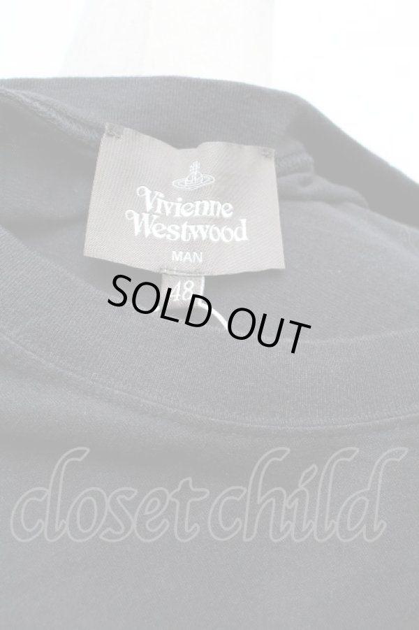 画像5: ヴィヴィアンウエストウッド MAN 中古 / オーブ＆アシメハート刺繍Tシャツ 48 黒  S-26-03-15-031-ts-HR-ZS (5)