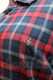 画像4: ヴィヴィアンウエストウッド MAN 中古 / チェックコットンシャツ 44 紺  S-26-03-15-032-bl-AS-ZS (4)