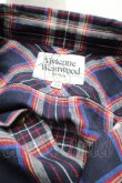 画像5: ヴィヴィアンウエストウッド MAN 中古 / チェックコットンシャツ 44 紺  S-26-03-15-033-bl-AS-ZS (5)