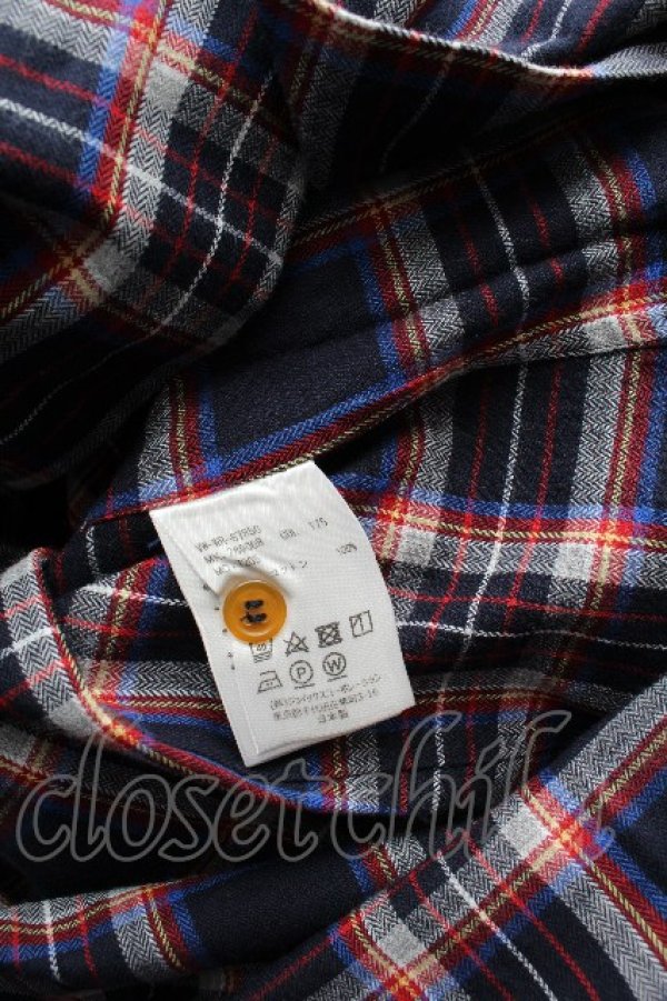 画像6: ヴィヴィアンウエストウッド MAN 中古 / チェックコットンシャツ 44 紺  S-26-03-15-033-bl-AS-ZS (6)