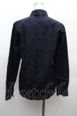 画像4: ヴィヴィアンウエストウッド MAN 中古 / ジャガードブラウス 44 紺ｘ黒  S-26-03-15-034-to-AS-ZS (4)