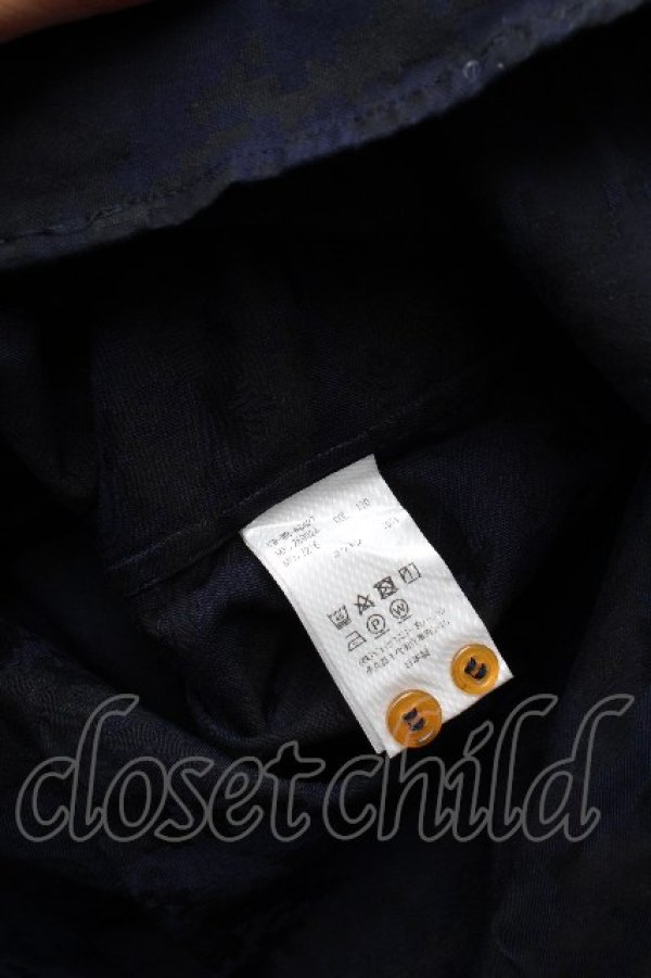 画像7: ヴィヴィアンウエストウッド MAN 中古 / ジャガードブラウス 44 紺ｘ黒  S-26-03-15-034-to-AS-ZS (7)