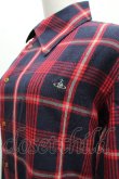 画像4: ヴィヴィアンウエストウッド MAN 中古 / チェックコットンシャツ 44 赤ｘ紺  S-26-03-15-035-bl-AS-ZS (4)
