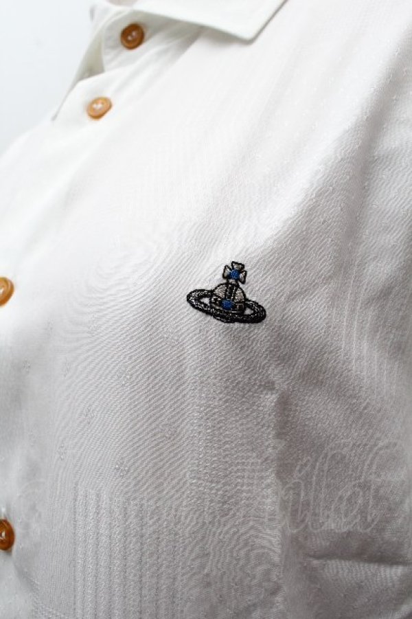 画像4: ヴィヴィアンウエストウッド MAN 中古 / ジャガードブラウス 44 白  S-26-03-15-036-to-AS-ZS (4)