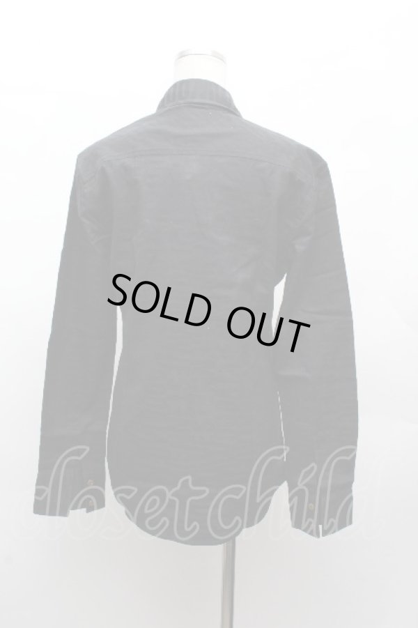 画像4: ヴィヴィアンウエストウッド MAN 中古 / ロゴジャガードシャツ 44 黒  S-26-03-15-038-bl-AS-ZS (4)