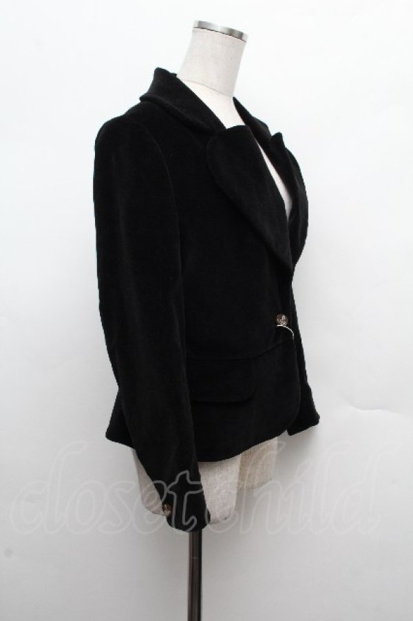画像3: ヴィヴィアンウエストウッド 中古 / 別珍ラブジャケット 3 黒  S-26-03-15-040-jc-AS-ZS (3)