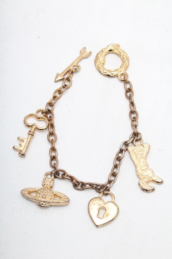 画像2: ヴィヴィアンウエストウッド 中古 / チャームブレスレット  ゴールド  S-26-03-15-001-ac-AS-ZS (2)