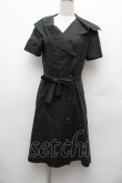 画像2: ヴィヴィアンウエストウッド 中古 //開襟ワンピース 01 黒  S-26-03-15-043-op-AS-ZS (2)