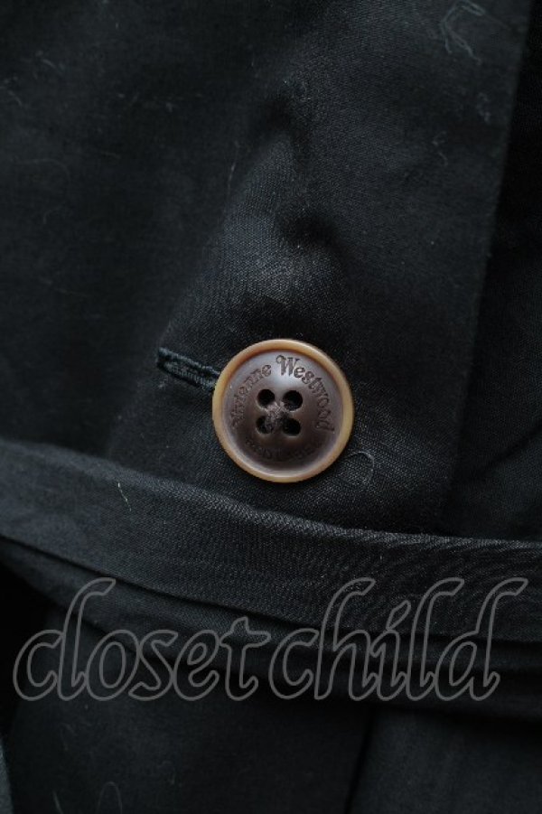 画像5: ヴィヴィアンウエストウッド 中古 //開襟ワンピース 01 黒  S-26-03-15-043-op-AS-ZS (5)