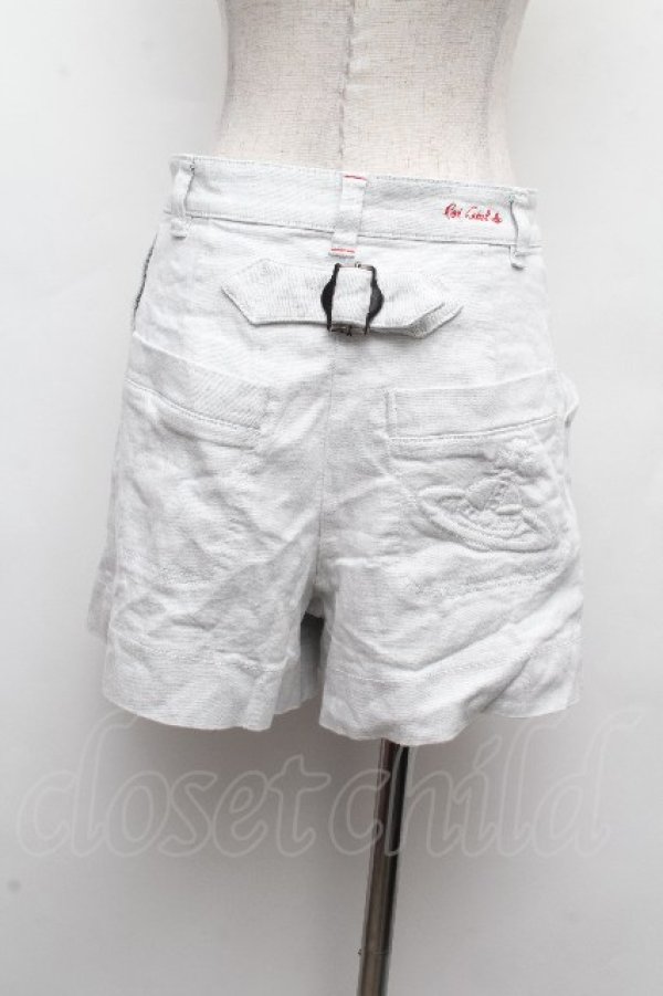 画像4: ヴィヴィアンウエストウッド 中古 / デニムショートパンツ 2 グレー  S-26-03-15-044-pa-AS-ZS (4)