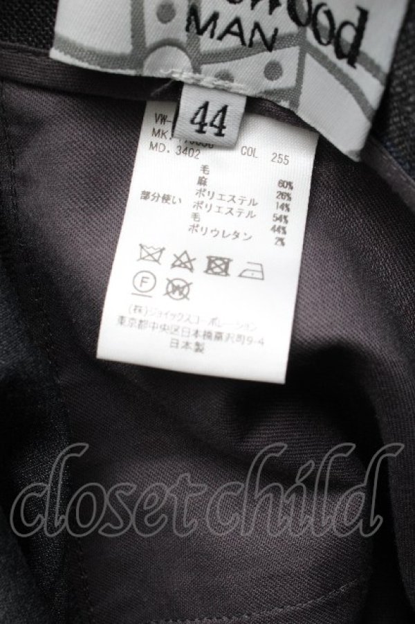 画像5: ヴィヴィアンウエストウッド 中古 / 綿麻チェックショーツ 44 グレー  S-26-03-15-046-pa-AS-ZS (5)