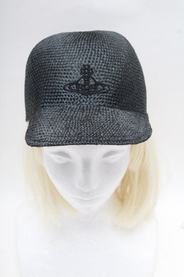 画像2: ヴィヴィアンウエストウッド 中古 / オーブストローキャップ  黒  S-26-03-15-010-ha-AS-ZS (2)