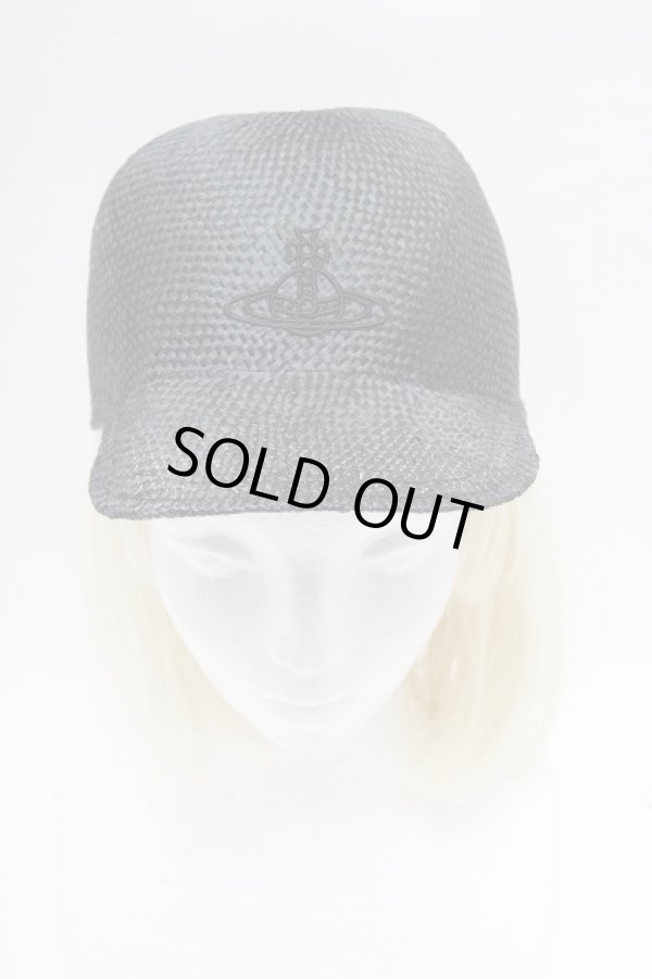 画像2: ヴィヴィアンウエストウッド 中古 / オーブストローキャップ  黒  S-26-03-15-010-ha-AS-ZS (2)