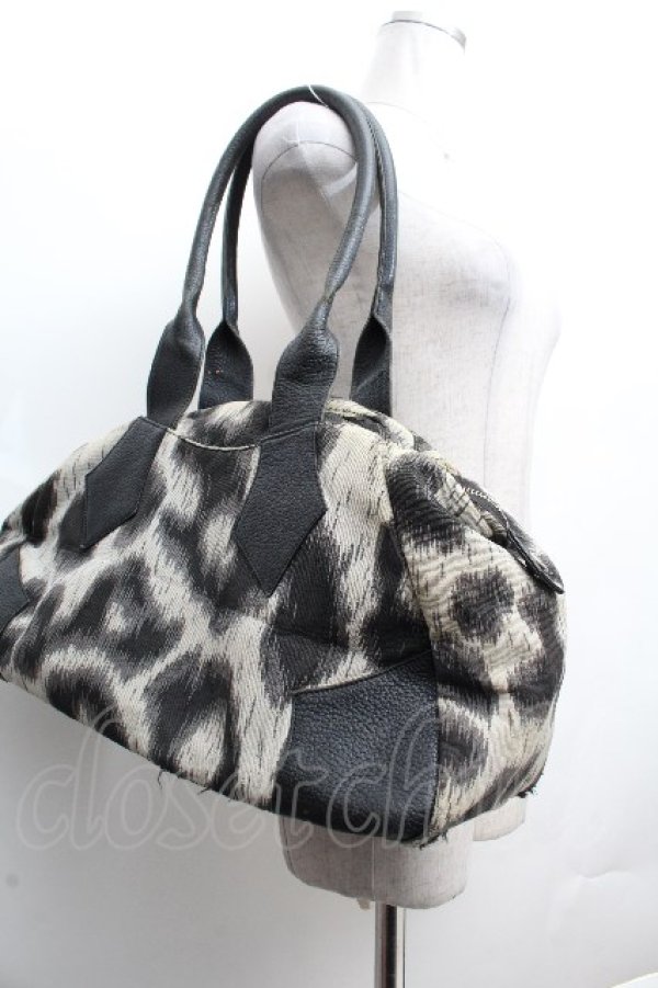 画像6: ヴィヴィアンウエストウッド 中古 / レオパードトートバッグ  グレー  S-26-03-15-018-ba-AS-ZS (6)