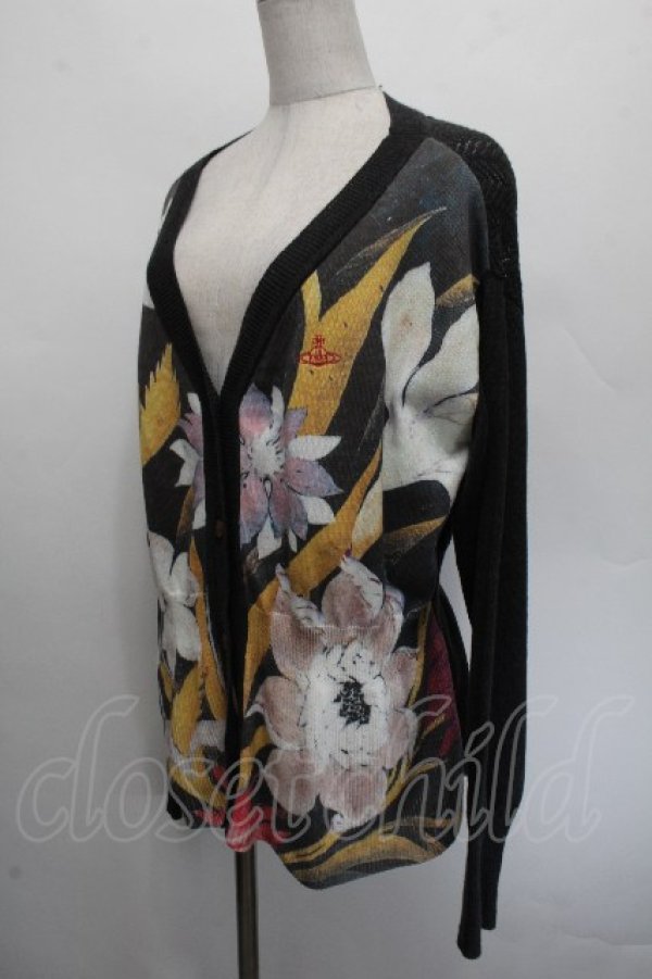 画像2: ヴィヴィアンウエストウッド 中古 / カーピフラワーカーディガン 00 グレー  S-26-03-22-018-to-AS-ZH (2)