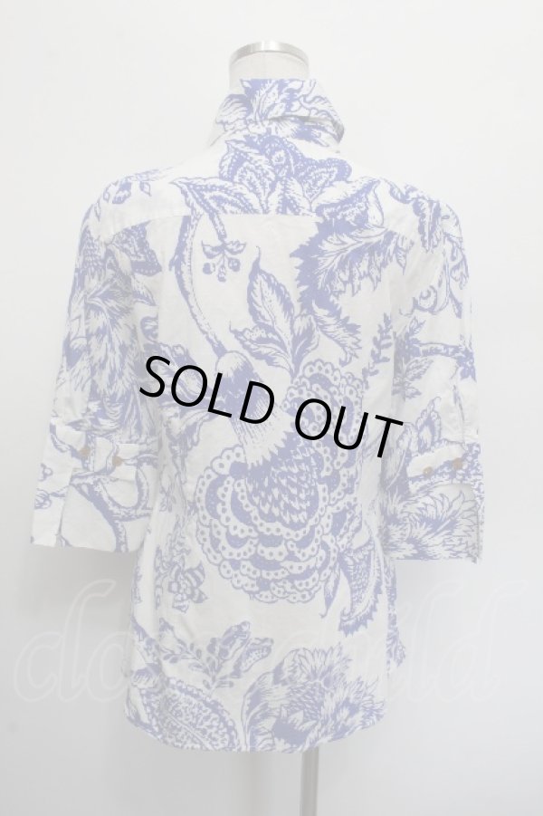 画像4: ヴィヴィアンウエストウッド 中古 //ポメグラネートラブシャツ 42 白ｘ青  S-26-03-22-020-bl-SZ-ZS (4)