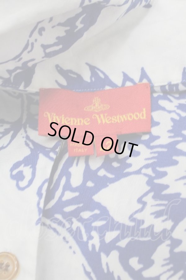 画像6: ヴィヴィアンウエストウッド 中古 //ポメグラネートラブシャツ 42 白ｘ青  S-26-03-22-020-bl-SZ-ZS (6)