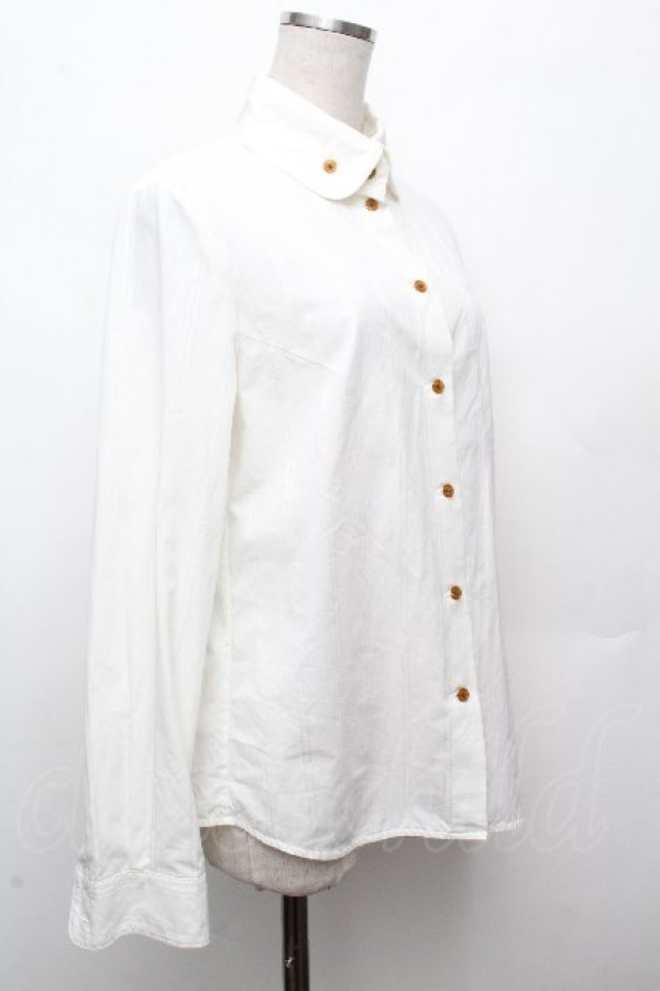 画像3: ヴィヴィアンウエストウッド 中古 / 丸襟ブラウス 3 白  S-26-03-22-003-bl-AS-ZS (3)