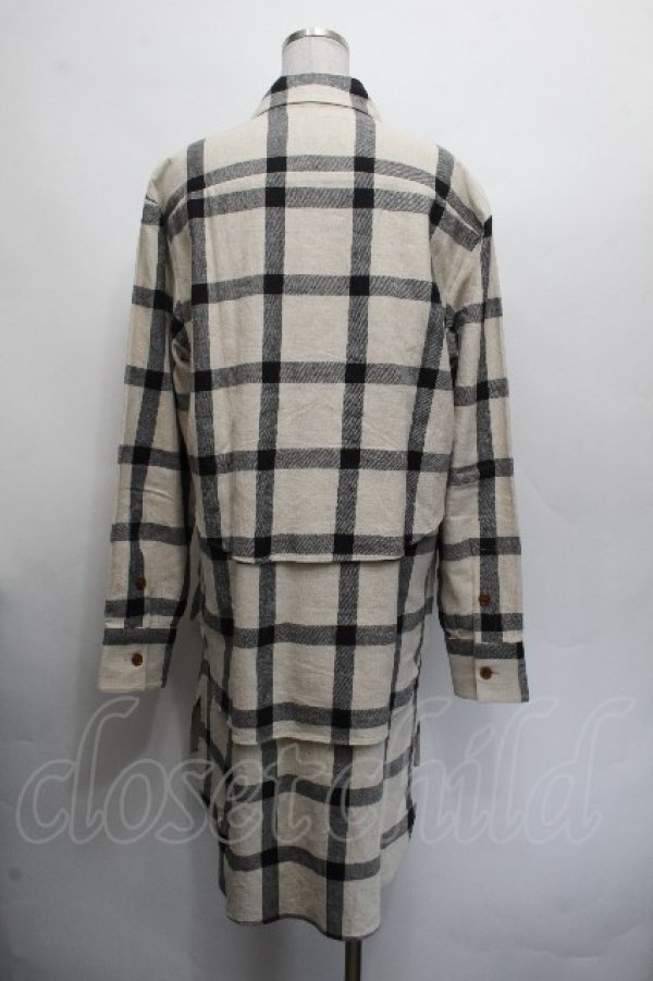 画像4: ヴィヴィアンウエストウッド MAN 中古 / ロングチェックシャツ 46 オフｘ黒  S-26-03-22-022-op-AS-ZS (4)
