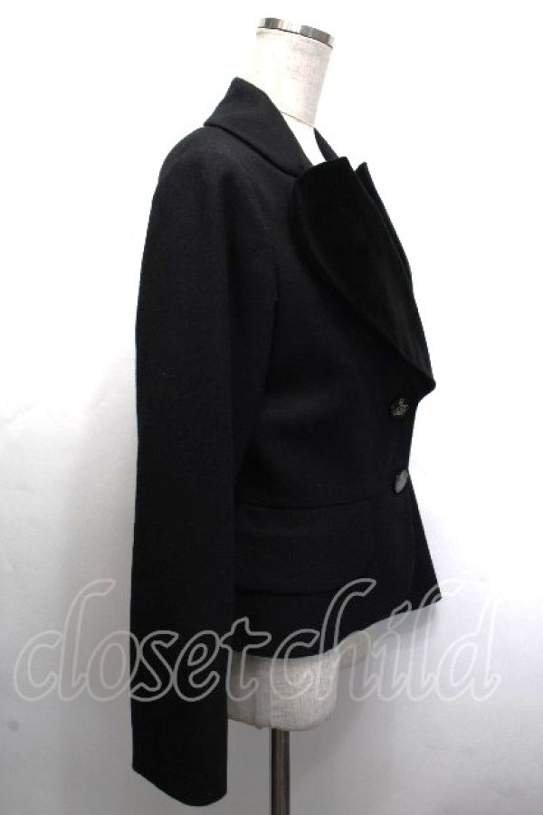 画像2: ヴィヴィアンウエストウッド 中古 / ラブジャケット 03 黒ｘ黒  S-26-03-22-024-jc-HR-ZS (2)