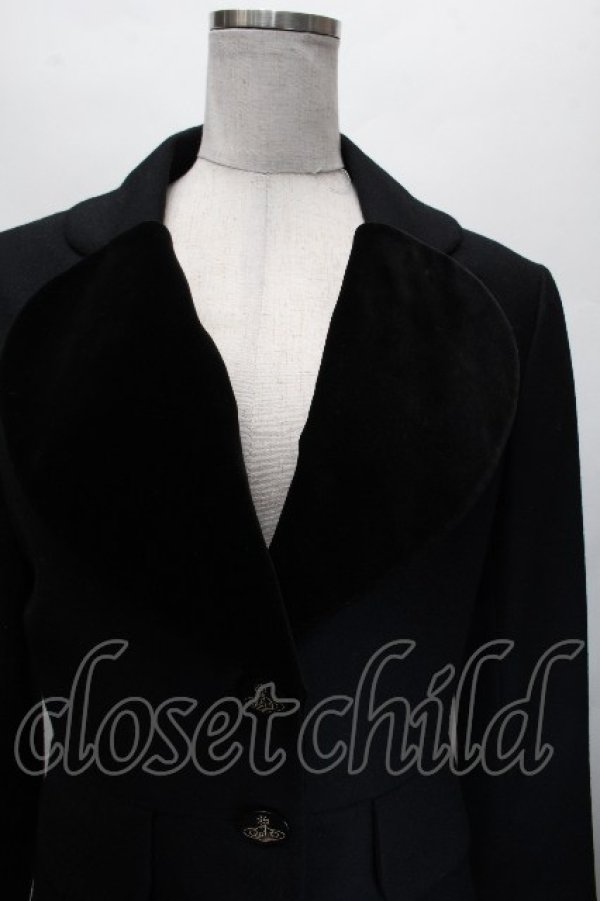 画像4: ヴィヴィアンウエストウッド 中古 / ラブジャケット 03 黒ｘ黒  S-26-03-22-024-jc-HR-ZS (4)