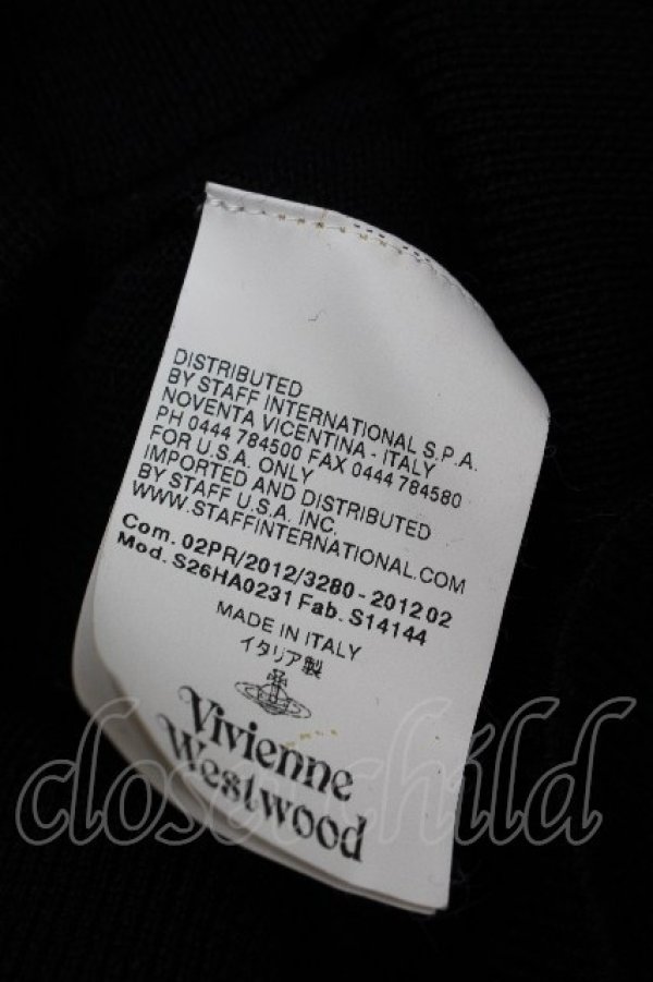 画像6: ヴィヴィアンウエストウッド 中古 / カラーオーブ刺繍ロングカーディガン M 黒  S-26-03-22-025-bl-AS-ZS (6)