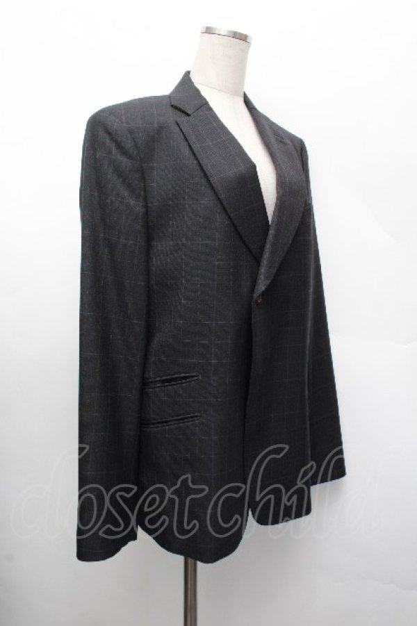 画像2: ヴィヴィアンウエストウッド MAN 中古 / チェックジャケット 50 グレー  S-26-03-22-027-jc-AS-ZS (2)