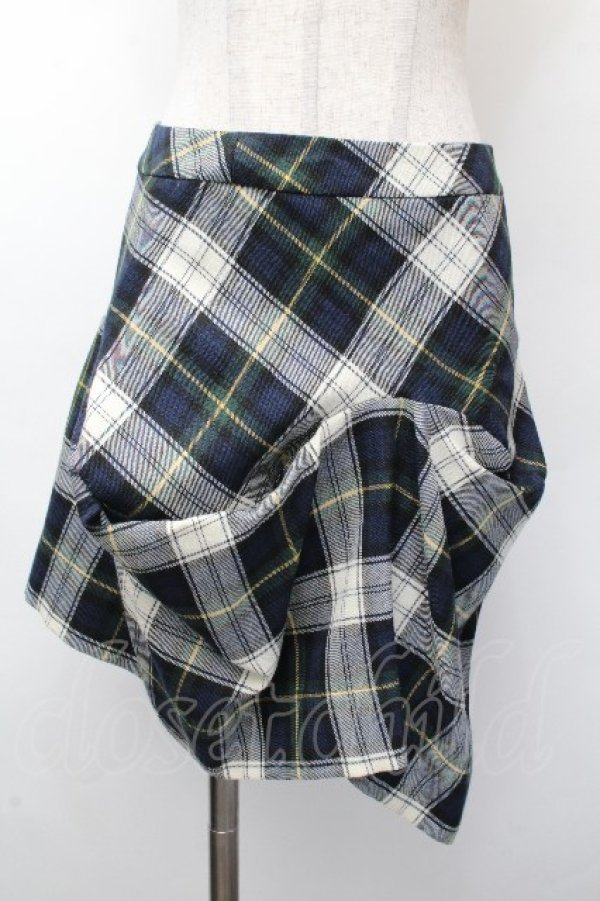 画像5: ヴィヴィアンウエストウッド 中古 / タータンチェックラブ襟ジャケット&変形スカートセットアップ  グリーン  S-26-03-22-029-jc-HR-ZS (5)