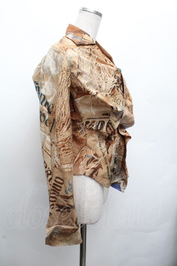 画像3: ヴィヴィアンウエストウッド 中古 / DRUKNEN シャツ 42 ブラウン  S-26-03-22-030-bl-SZ-ZS (3)