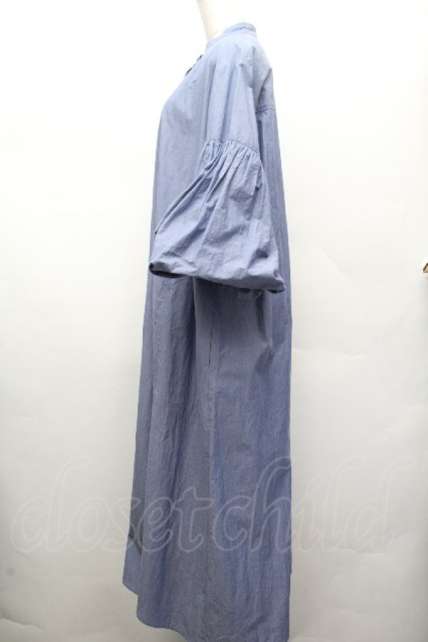 画像2: ヴィヴィアンウエストウッド 中古 / ボリュームスリーブシャツワンピース 00 ブルー  S-26-03-22-032-op-AS-ZS (2)