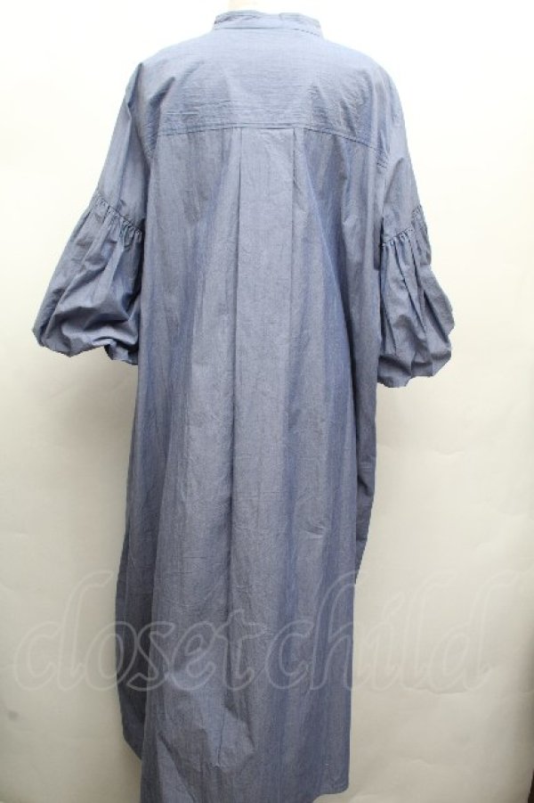 画像4: ヴィヴィアンウエストウッド 中古 / ボリュームスリーブシャツワンピース 00 ブルー  S-26-03-22-032-op-AS-ZS (4)