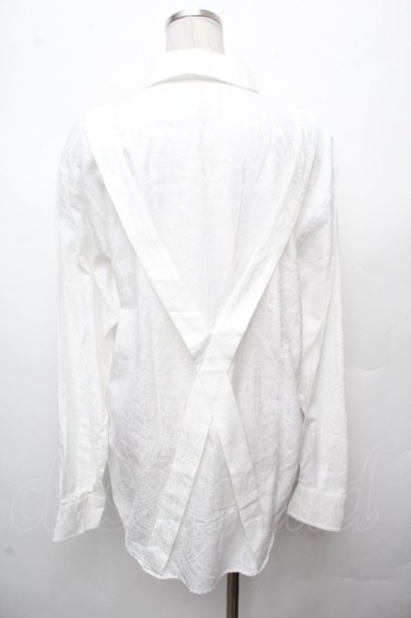 画像2: ヴィヴィアンウエストウッド MAN 中古 / RANDOM LINE ORB サスペンダーシャツ 44 白  S-26-03-22-005-bl-AS-ZS (2)