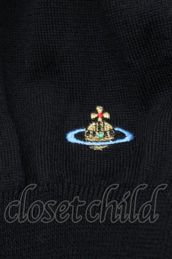 画像6: ヴィヴィアンウエストウッド 中古 / カラーオーブ刺繍カーディガン S 黒  S-26-03-22-035-to-AS-ZS (6)