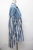 画像2: ヴィヴィアンウエストウッド MAN 中古 / ストライプロングシャツ  青ｘオフ  S-26-03-22-037-bl-AS-ZS (2)