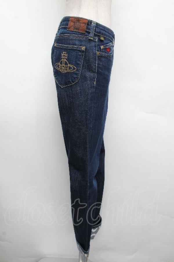 画像3: ヴィヴィアンウエストウッド Anglomania and Lee 中古 / LoveRockデニム W30L33 ブルー  S-26-03-22-040-pa-AS-ZS (3)