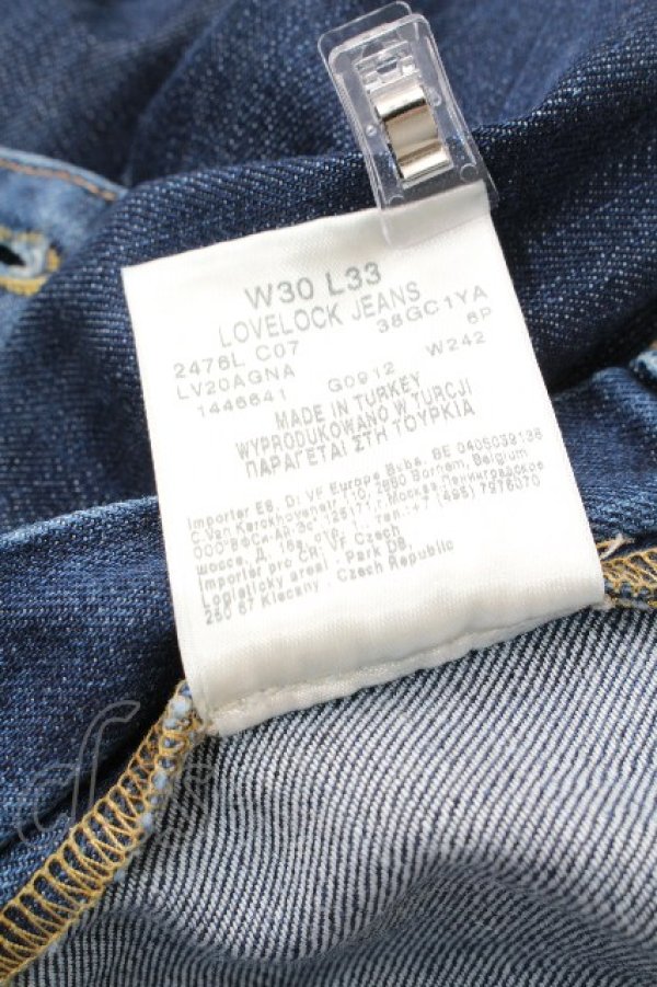 画像8: ヴィヴィアンウエストウッド Anglomania and Lee 中古 / LoveRockデニム W30L33 ブルー  S-26-03-22-040-pa-AS-ZS (8)