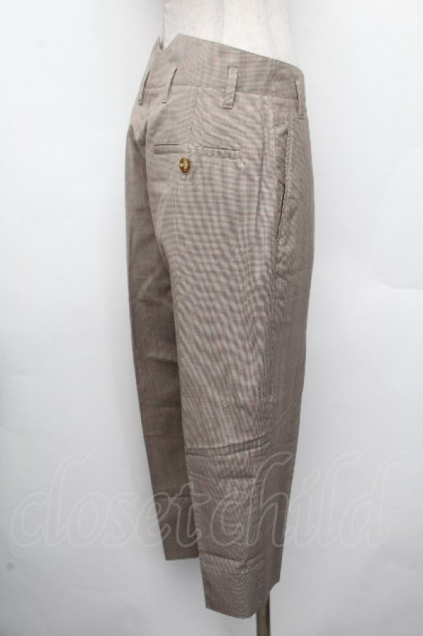 画像4: ヴィヴィアンウエストウッド 中古 / ウィンドーペーンチェックパンツ 38 ベージュ  S-26-03-22-041-pa-HR-ZS (4)