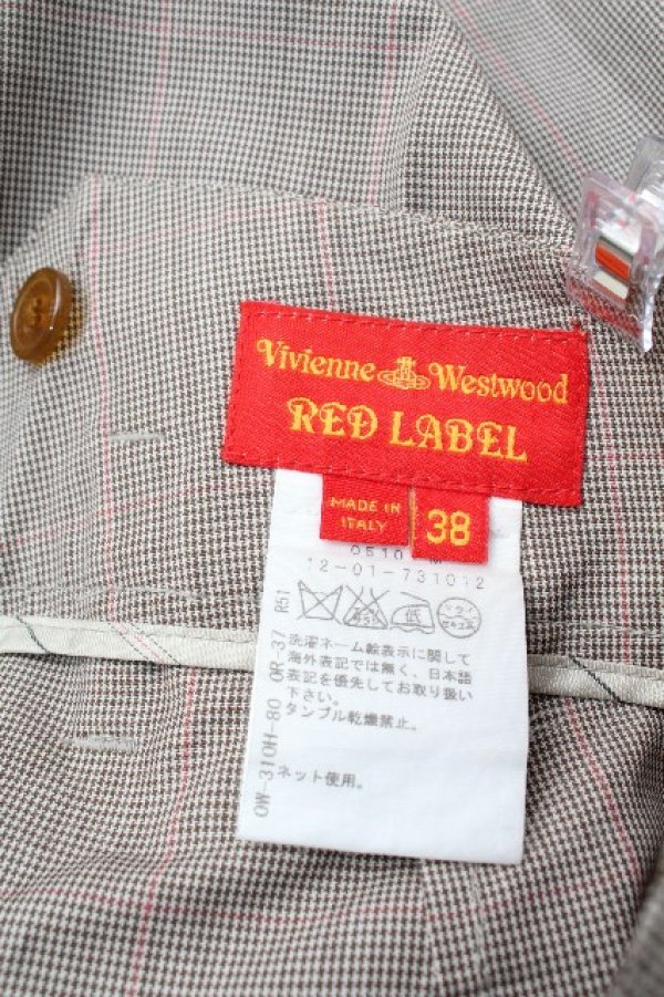 画像6: ヴィヴィアンウエストウッド 中古 / ウィンドーペーンチェックパンツ 38 ベージュ  S-26-03-22-041-pa-HR-ZS (6)