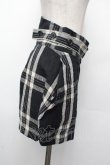 画像2: ヴィヴィアンウエストウッド 中古 / ベルトデザインチェックショートパンツ 38 黒ｘオフ  S-26-03-22-042-pa-AS-ZS (2)
