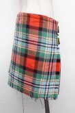 画像2: Worlds End 中古 //キルトスカート III グリーンｘ赤  S-26-03-22-043-sk-AS-ZS (2)